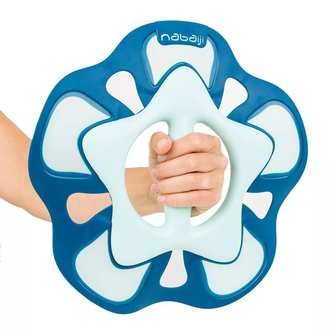 Aquafit Pair Of Pullpush Flower Dumbbells, Blue, No Color, large image number 4