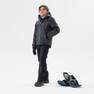QUECHUA - Kids Hiking Warm Water Repellent Trousers Sh500 X-Warm, Black