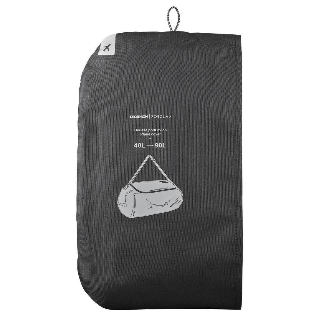Trekking Plane Bag Cover Forclaz Travel, Grey, No Color, large image number 4