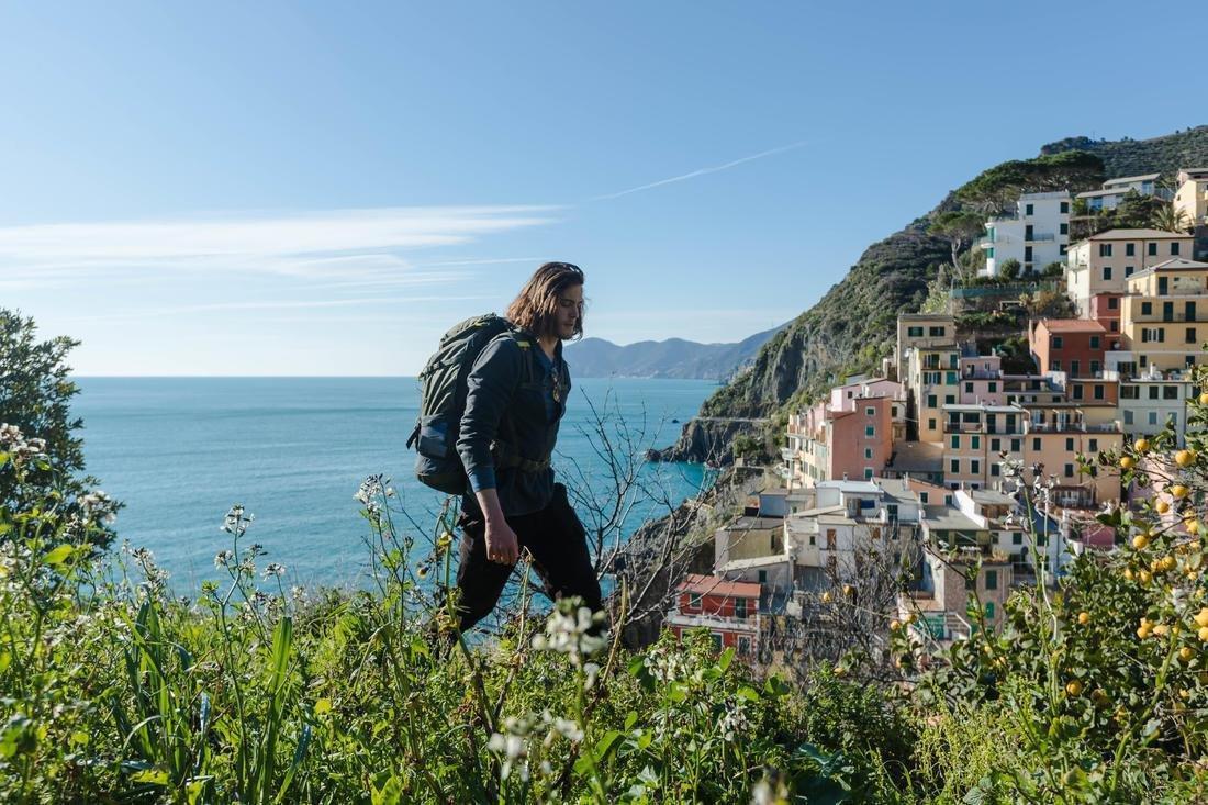 Men's  Trekking Trousers - Travel 100, Brown, No Color, large image number 11