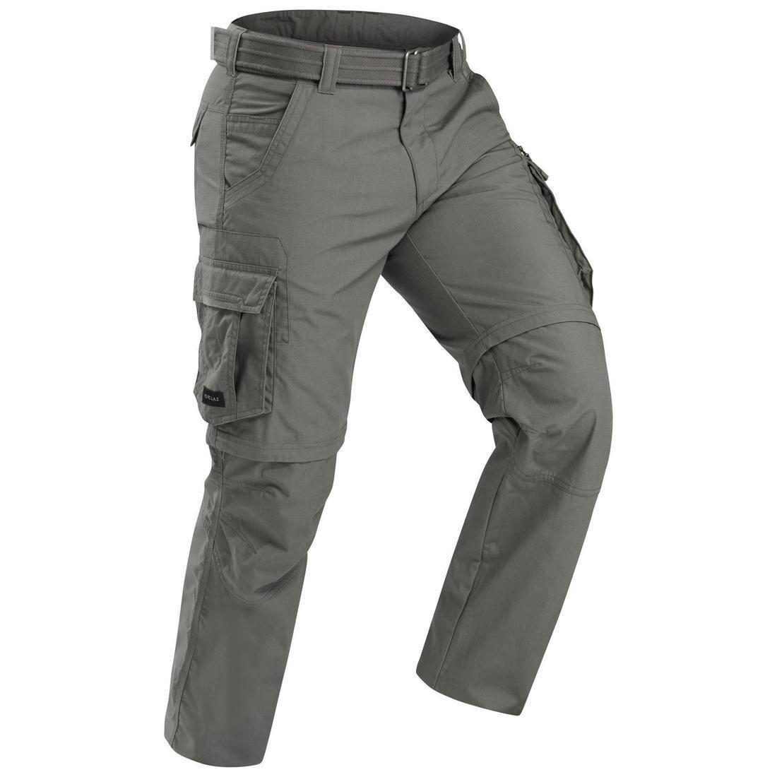 Men's Travel Trekking Trousers - Travel 100, Khaki Brown, No Color, medium