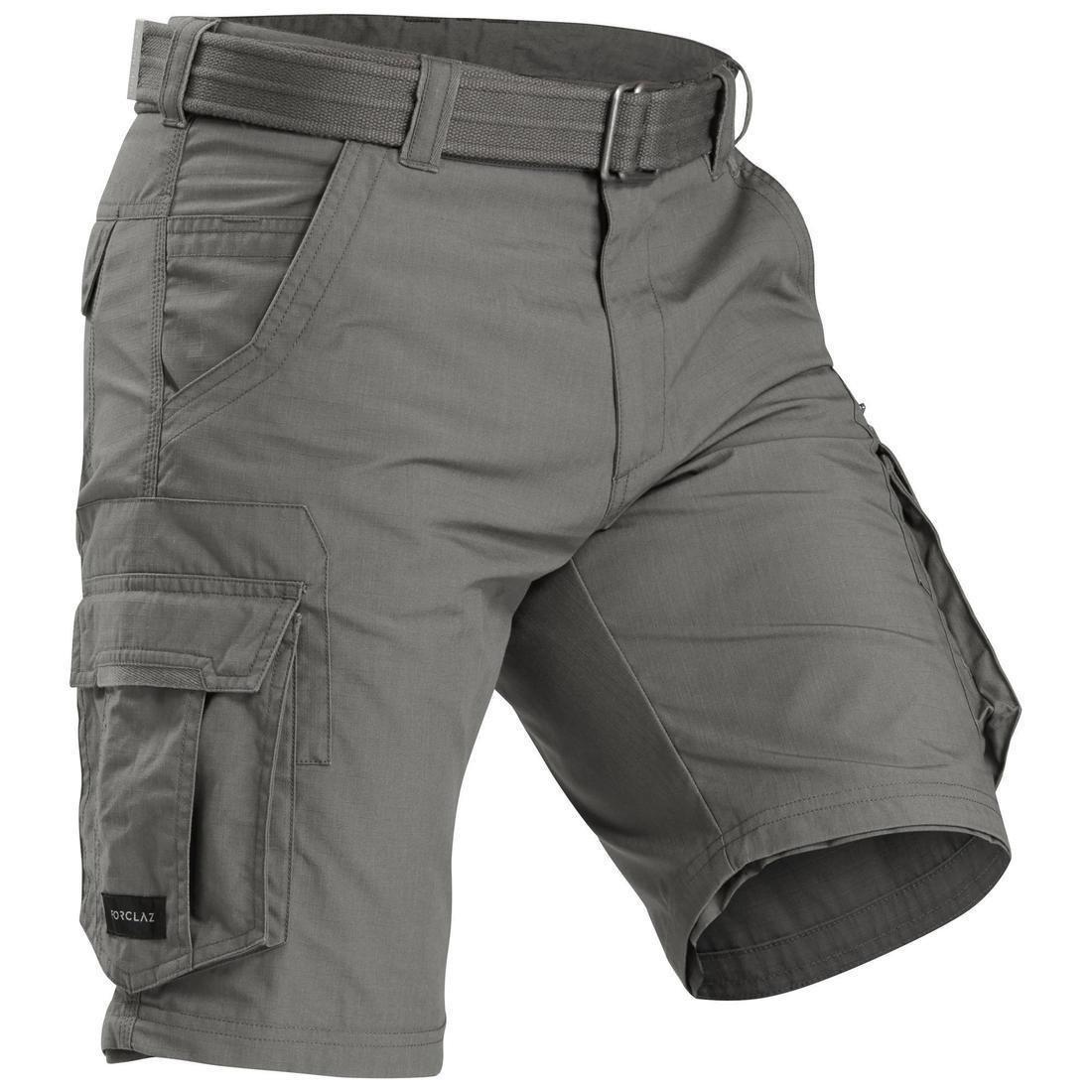Men's Travel Trekking Trousers - Travel 100, Khaki Brown, No Color, medium