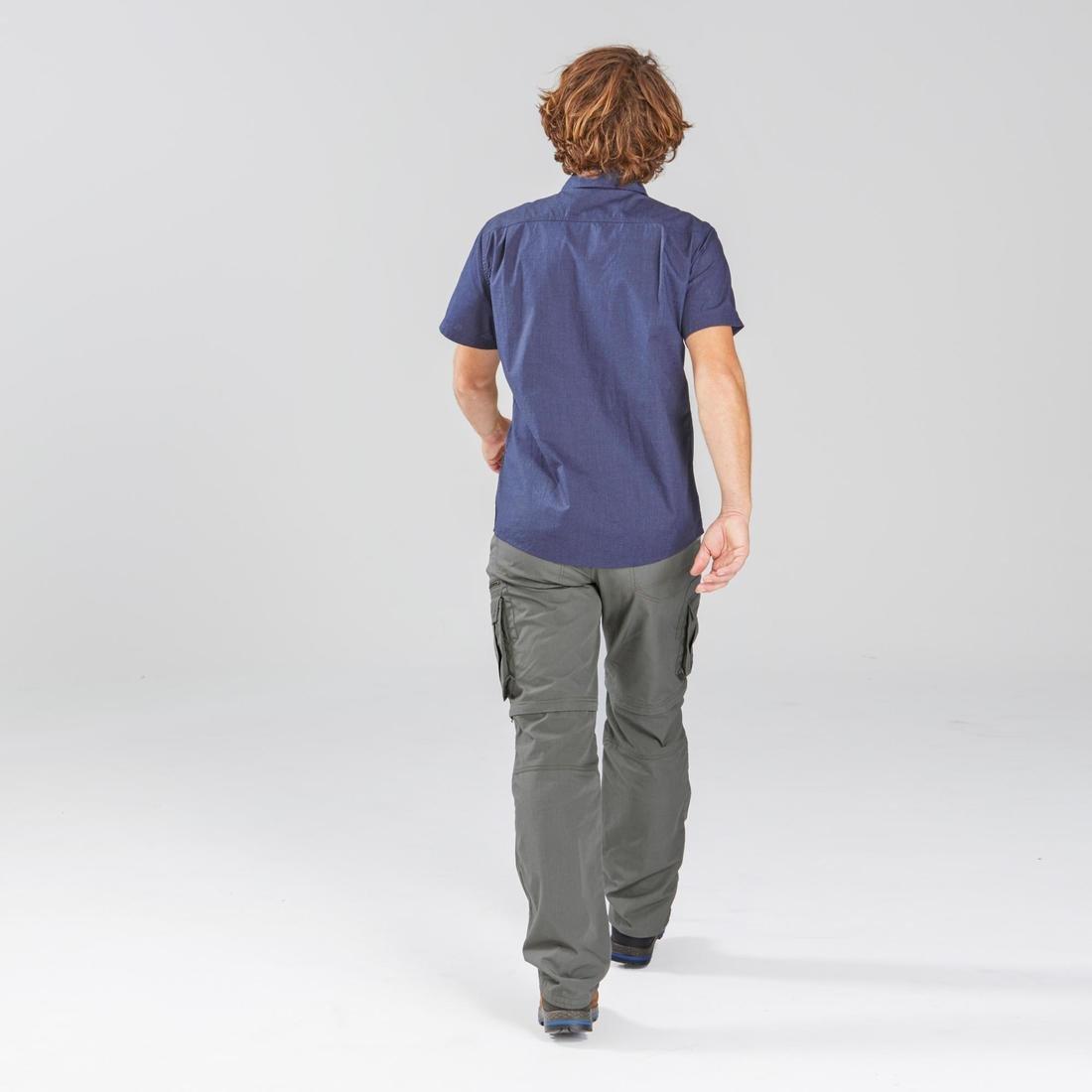 Men's Travel Trekking Trousers - Travel 100, Khaki Brown, , large image number 4