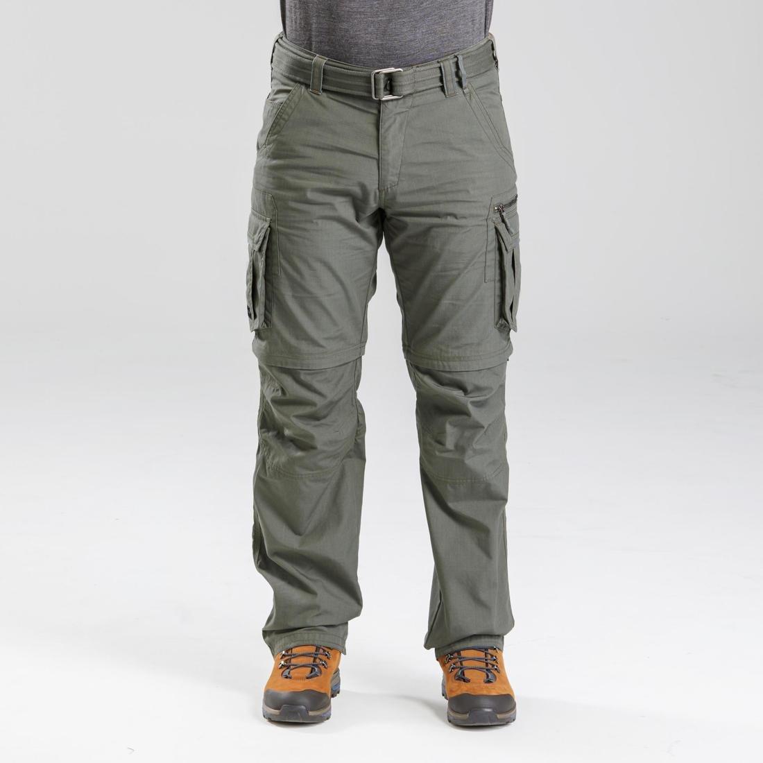 FORCLAZ - Men's Travel Trekking Trousers - Travel 100, Khaki Brown