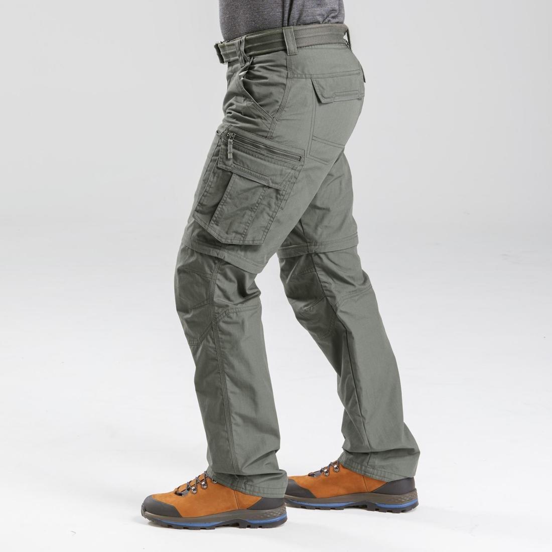 FORCLAZ - Men's Travel Trekking Trousers - Travel 100, Khaki Brown