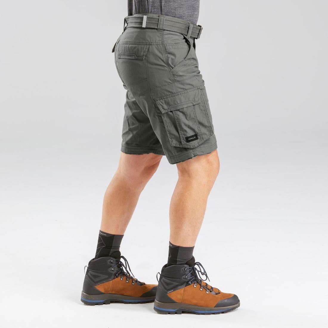 Men's Travel Trekking Trousers - Travel 100, Khaki Brown, , large image number 8