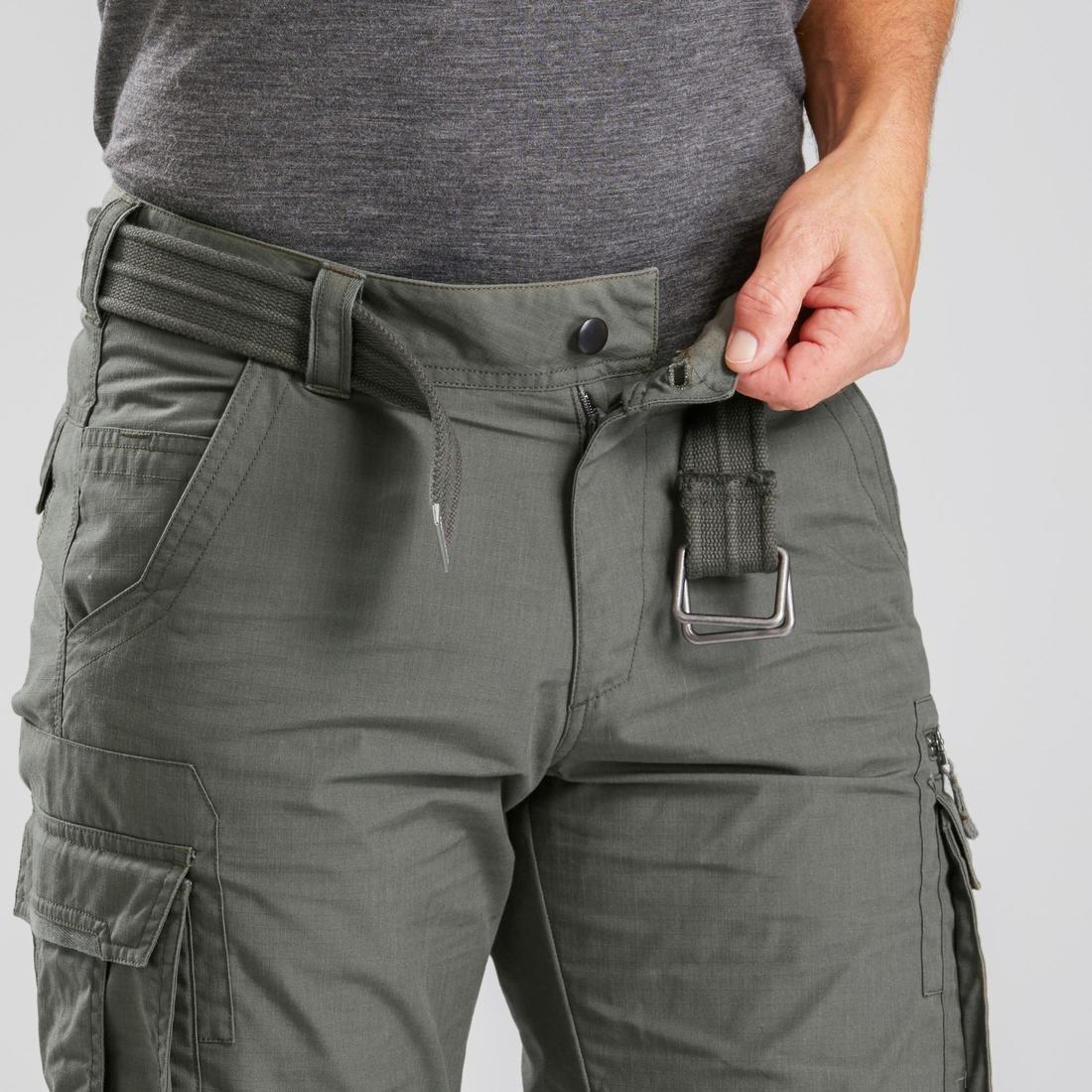 Men's Travel Trekking Trousers - Travel 100, Khaki Brown, , large image number 9
