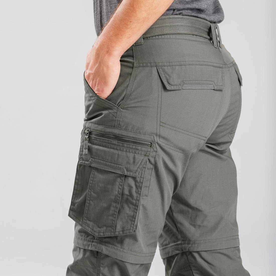 Men's Travel Trekking Trousers - Travel 100, Khaki Brown, , large image number 11