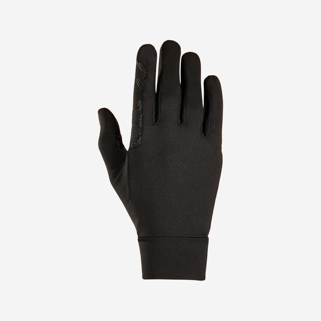 BLACK Kids' Horse Riding Gloves 100, No Color, large image number 3