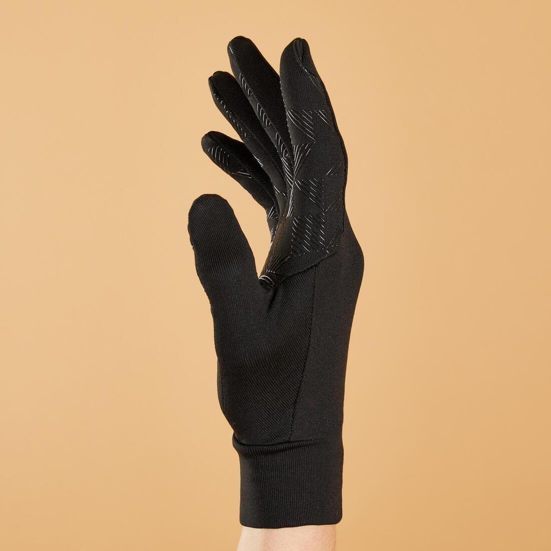 BLACK Kids' Horse Riding Gloves 100, , large image number 7