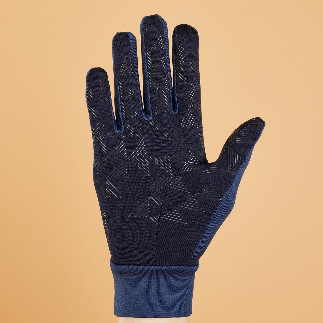 BLACK Kids' Horse Riding Gloves 100, , large image number 9