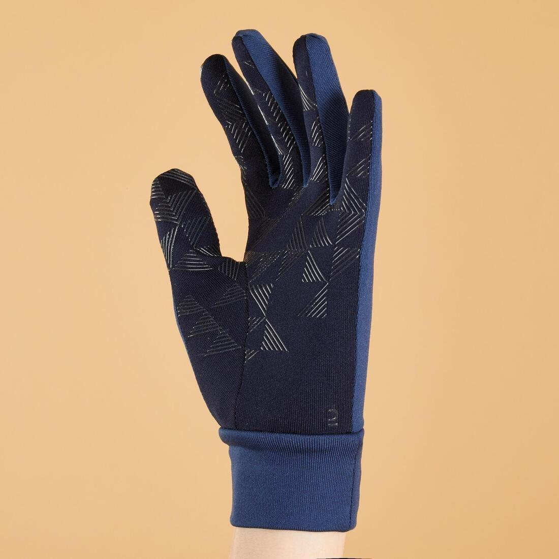 BLACK Kids' Horse Riding Gloves 100, , large image number 10