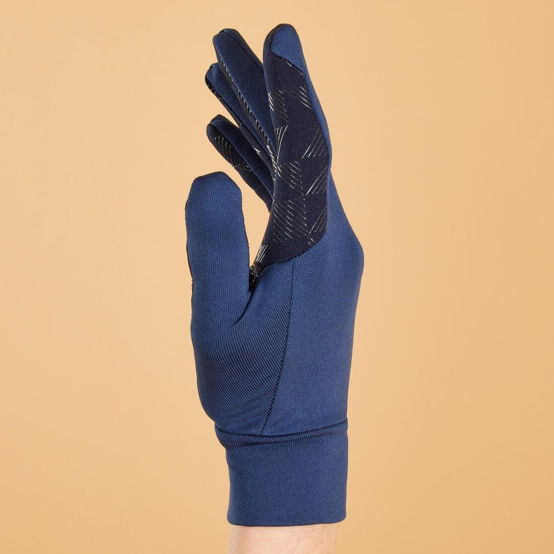 BLACK Kids' Horse Riding Gloves 100, , large image number 11