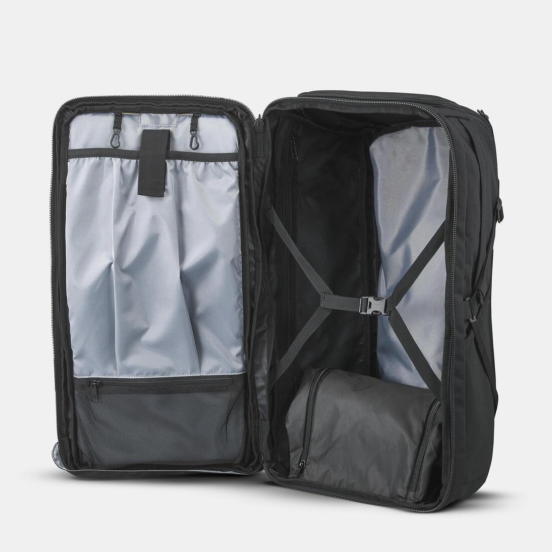 Men Travel Trekking Backpack Travel 900 50+6 L With Suitcase Opening, Grey, No Color, large image number 11