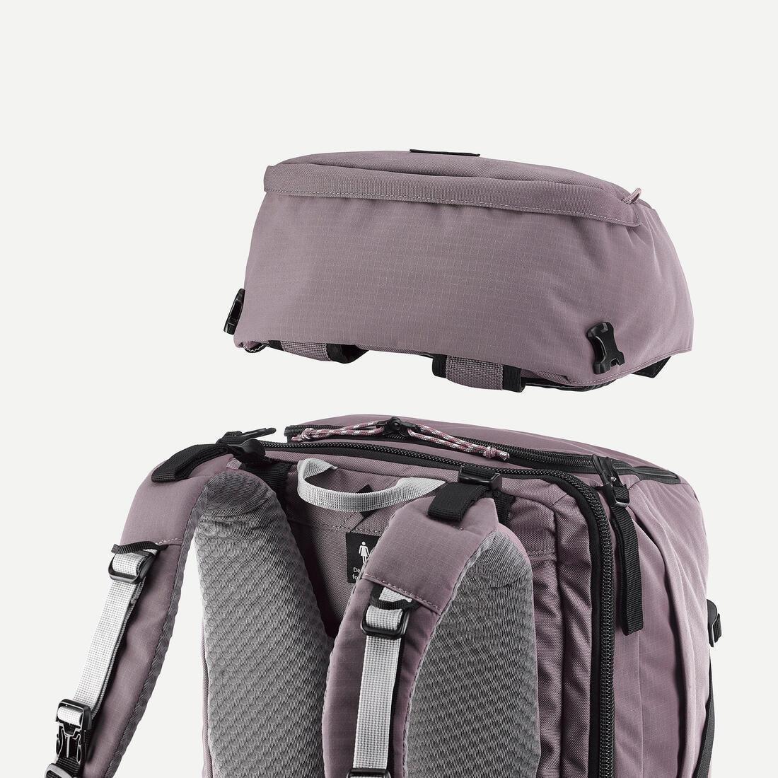 Women Travel Trekking Backpack - With Suitcase Opening - Travel 900 60+6 L, Grey, No Color, large image number 11
