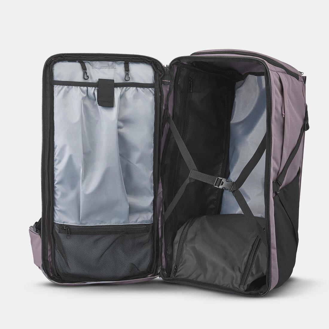 Women Travel Trekking Backpack - With Suitcase Opening - Travel 900 60+6 L, Grey, No Color, large image number 13