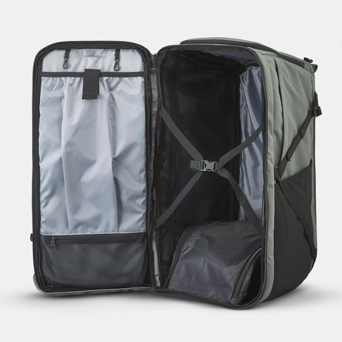Men Travel Trekking Backpack - Travel 900 70+6 L, Khaki, No Color, large image number 0
