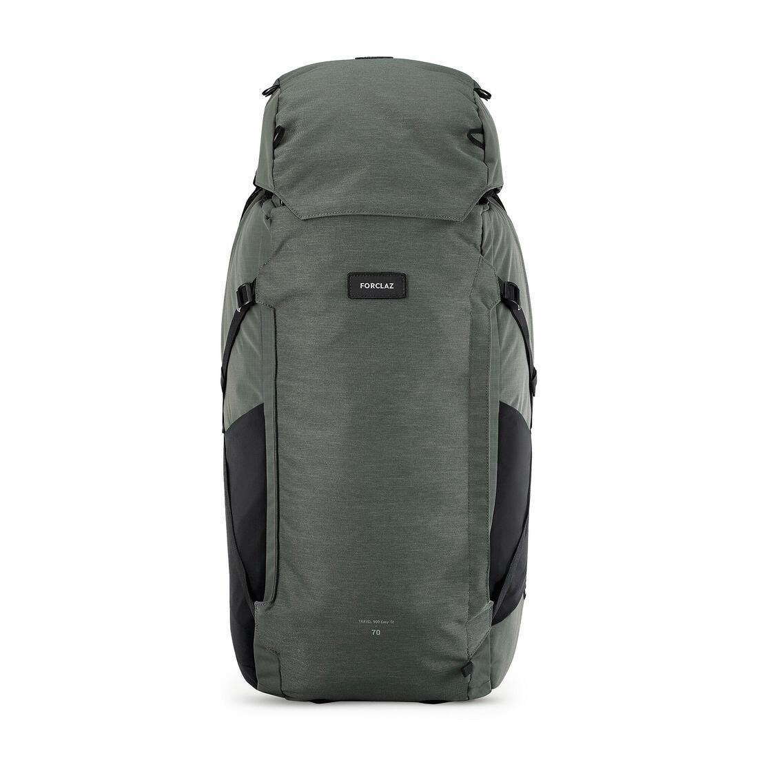 Men Travel Trekking Backpack - Travel 900 70+6 L, Khaki, No Color, large image number 3