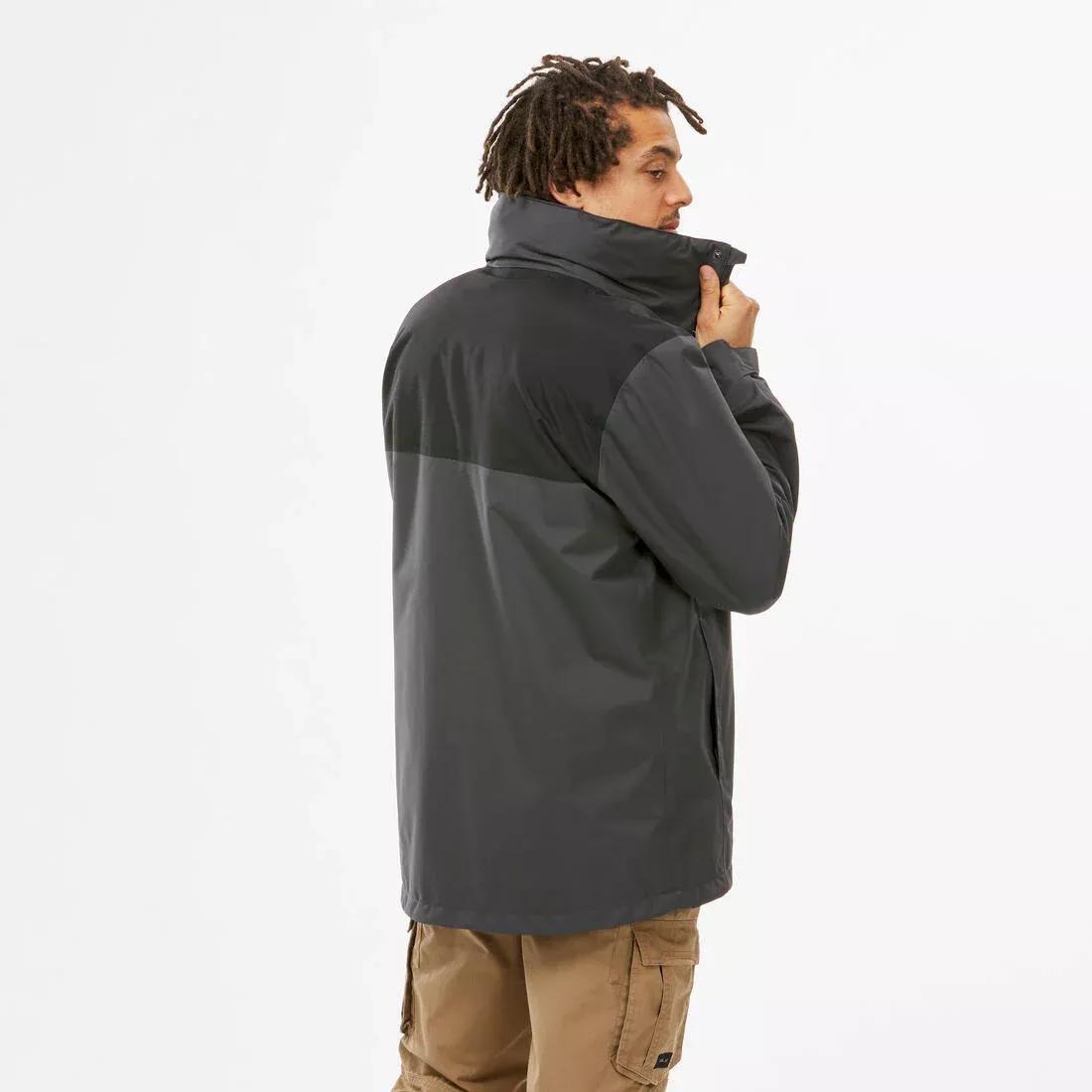 Men 3-In-1 Waterproof Travel Trekking Jacket - Travel 100 - 0C, Grey, 5401_000, large image number 2