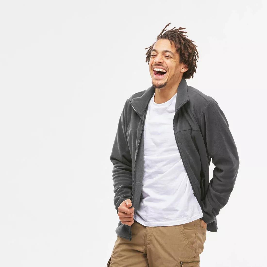 Men 3-In-1 Waterproof Travel Trekking Jacket - Travel 100 - 0C, Grey, No Color, large image number 5