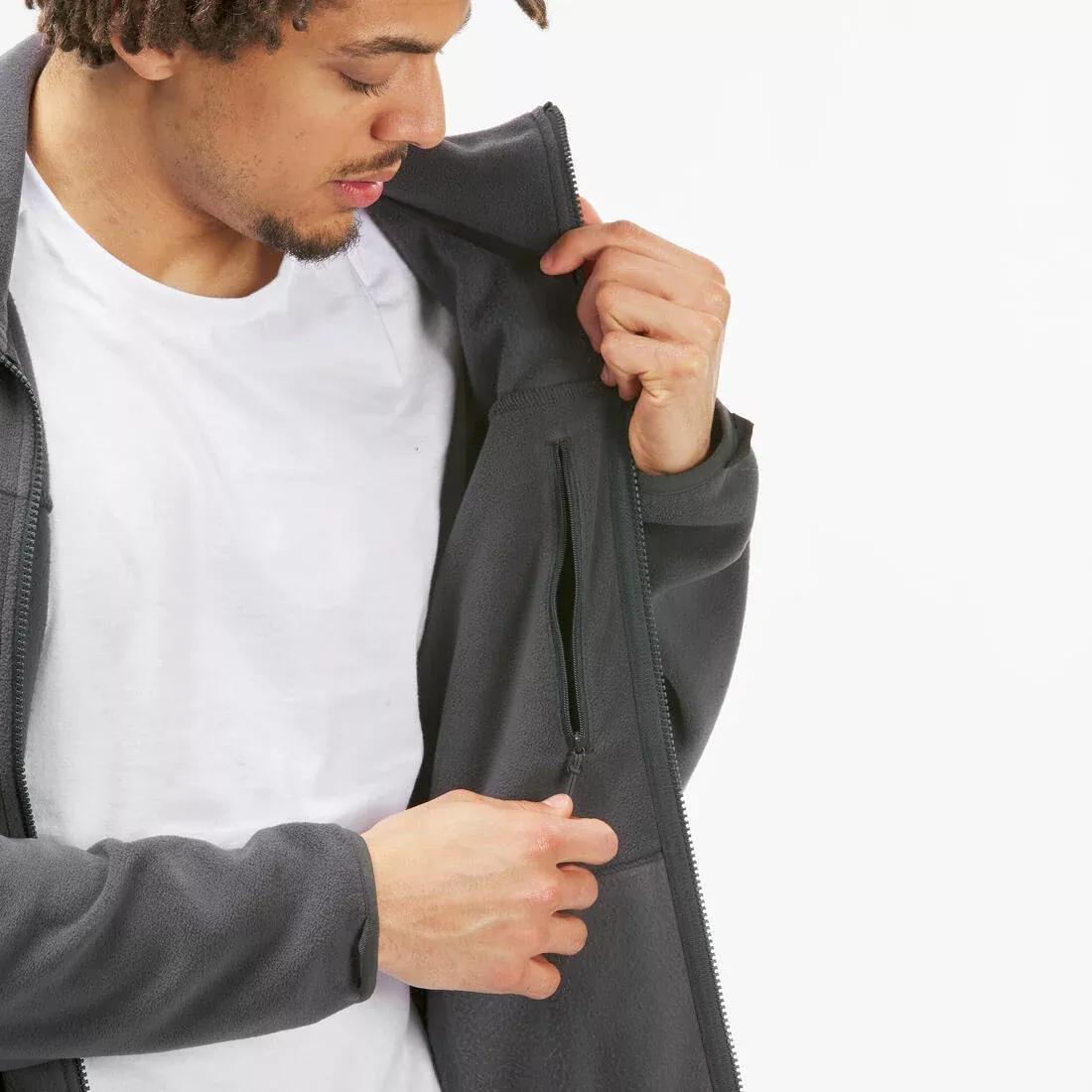 Men 3-In-1 Waterproof Travel Trekking Jacket - Travel 100 - 0C, Grey, No Color, large image number 7