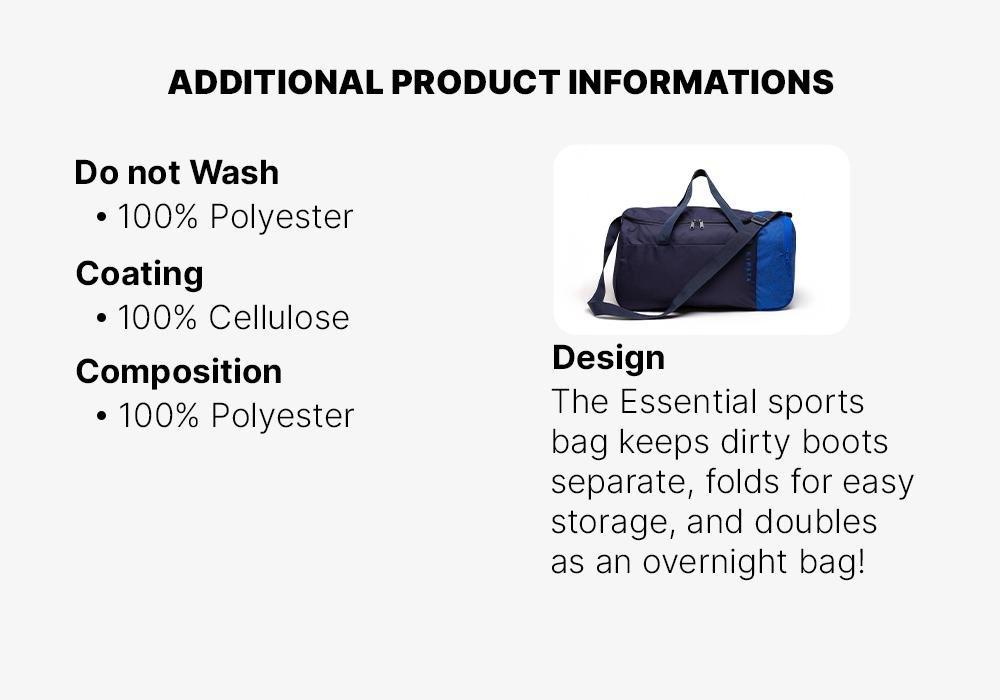 Unisex Sports Bag Essential - 35L, Navy, No Color, large image number 16