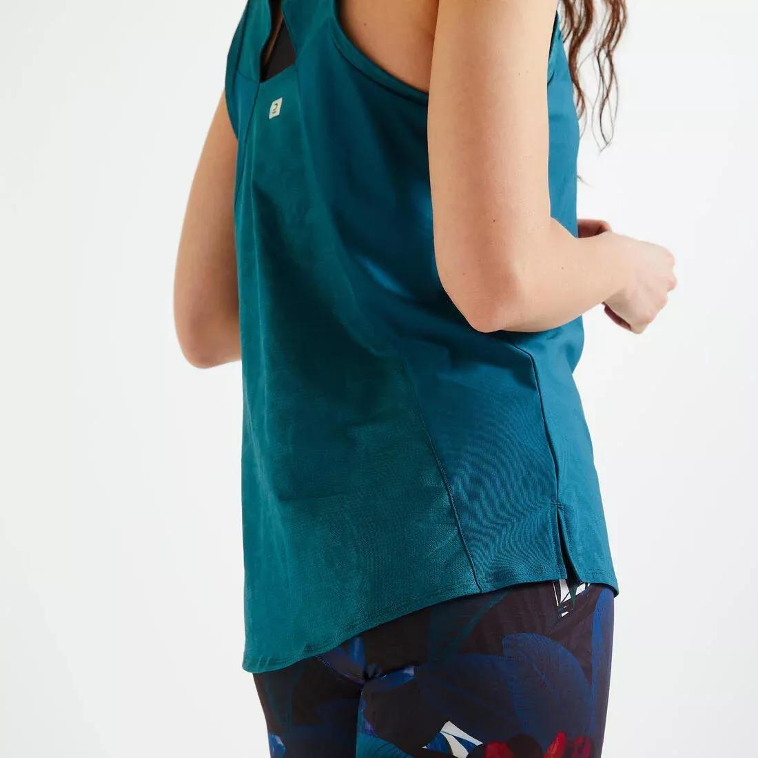 Close-Fitting Fitness Tank Top, Turquoise, No Color, large image number 14