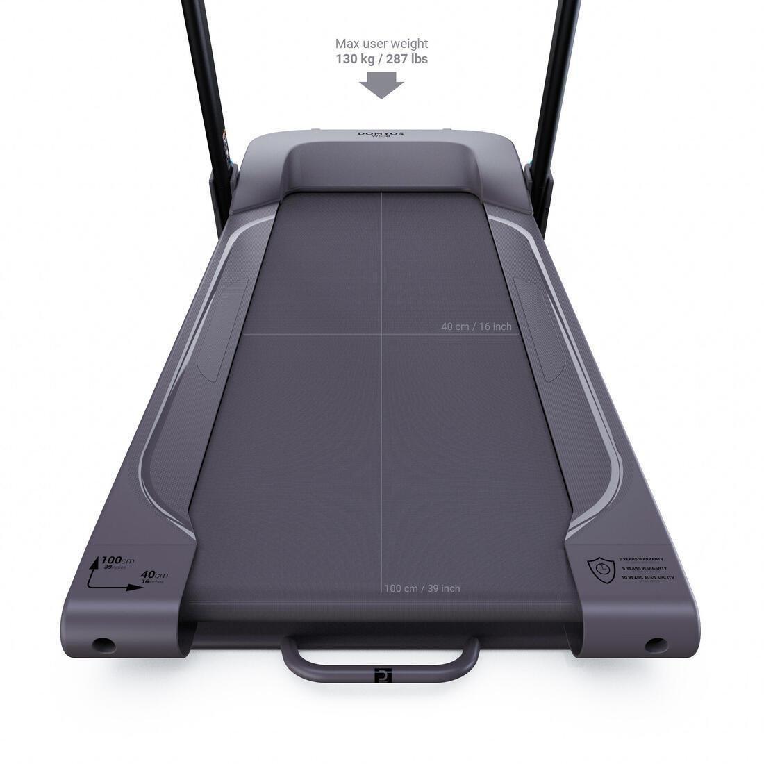 DOMYOS - Assembly-Free Compact Treadmill W500 - 8 km/h, 40?�?�?�100 cm