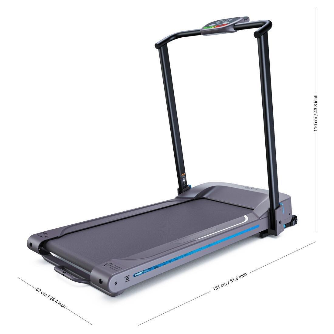 Assembly-Free Compact Treadmill - W500 - 8 km/h - 40C 100 cm, No Color, large image number 8