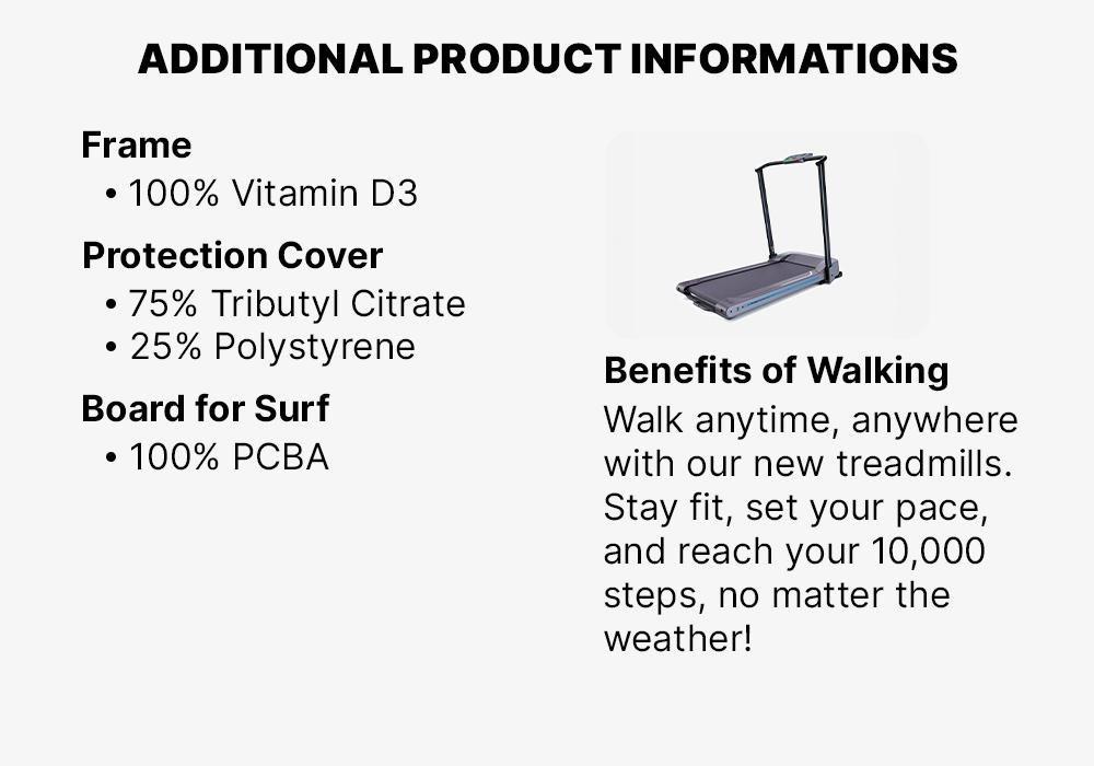 DEFAULT Assembly-Free Compact Treadmill W500 - 8 km/h, 40⨯100 cm, No Color, large image number 10