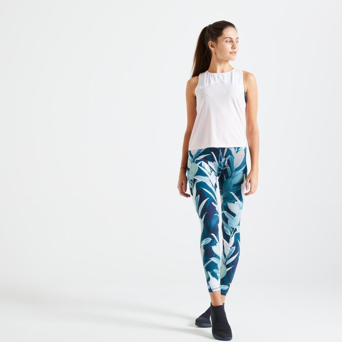 Cropped Fitness Tank Top, White, No Color, large image number 2