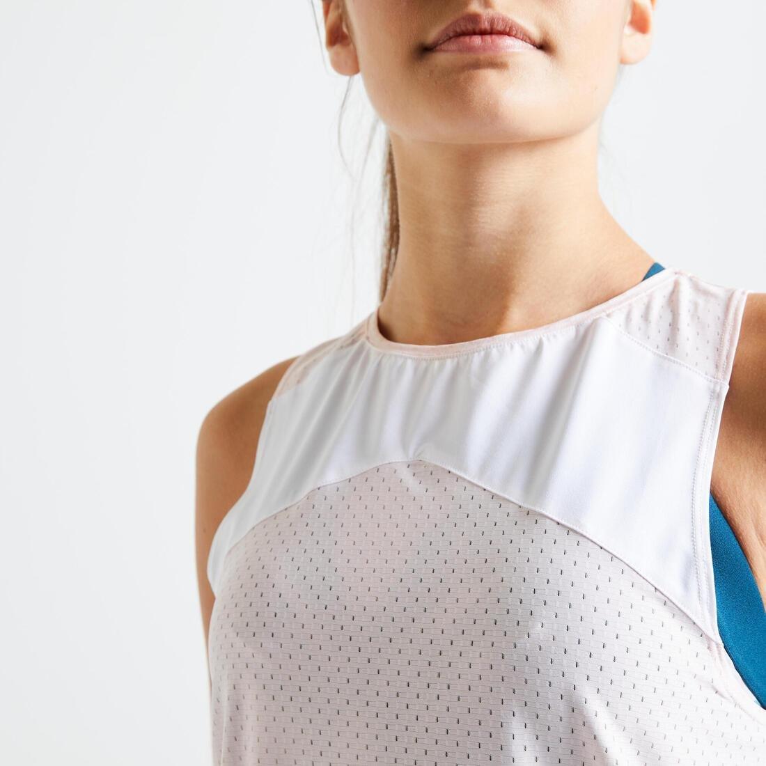 Cropped Fitness Tank Top, White, No Color, large image number 3