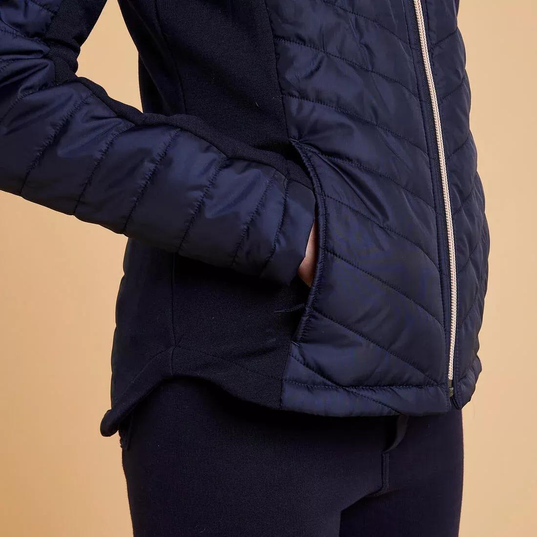 Kids Unisex Horse Riding Jacket, Blue, No Color, large image number 5