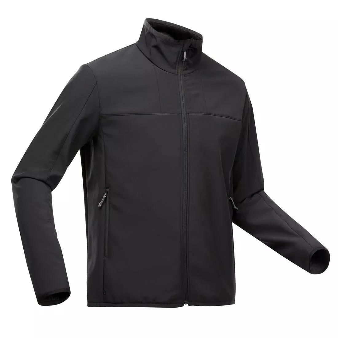 Mens Warm Windproof Softshell Jacket, Black, , large image number 0