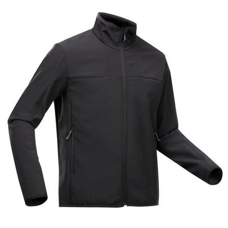 FORCLAZ - Mens Warm Windproof Softshell Jacket, Black