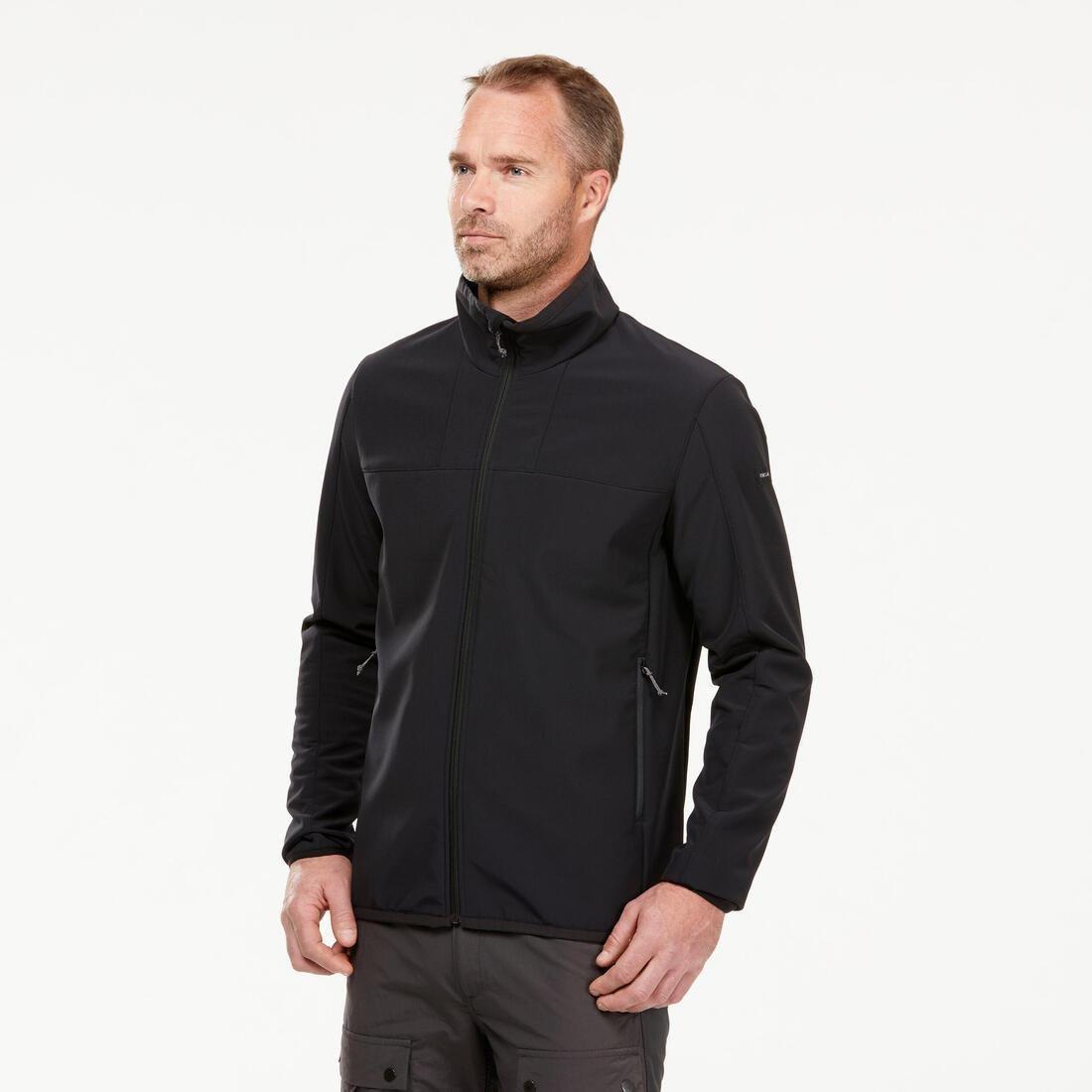 Mens Warm Windproof Softshell Jacket, Black, , large image number 1