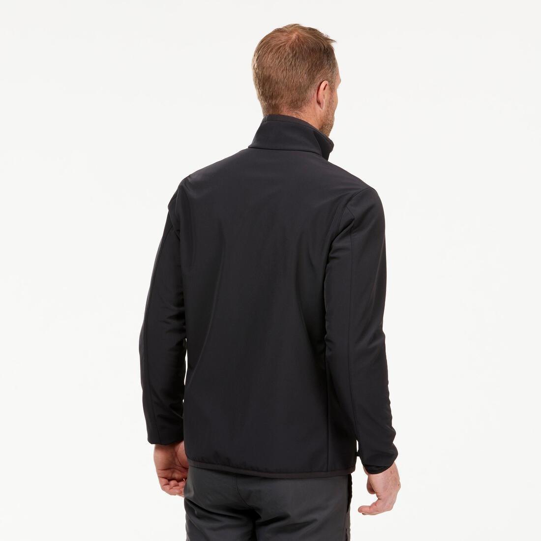 Mens Warm Windproof Softshell Jacket, Black, , large image number 2