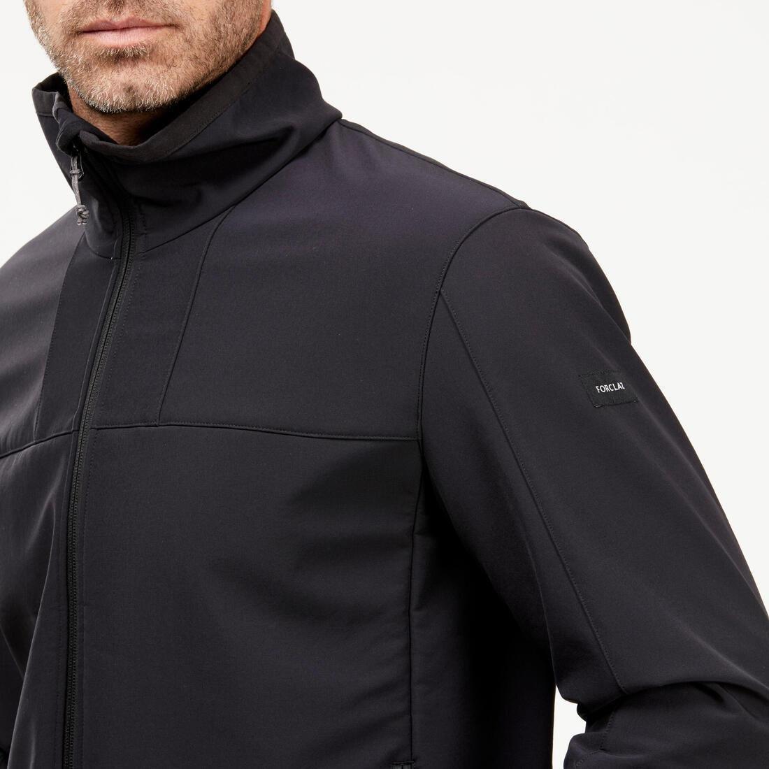 Mens Warm Windproof Softshell Jacket, Black, No Color, large image number 5