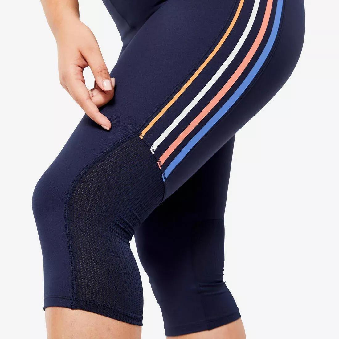 High-Waisted Fitness Cropped Leggings, Grey, No Color, large image number 9