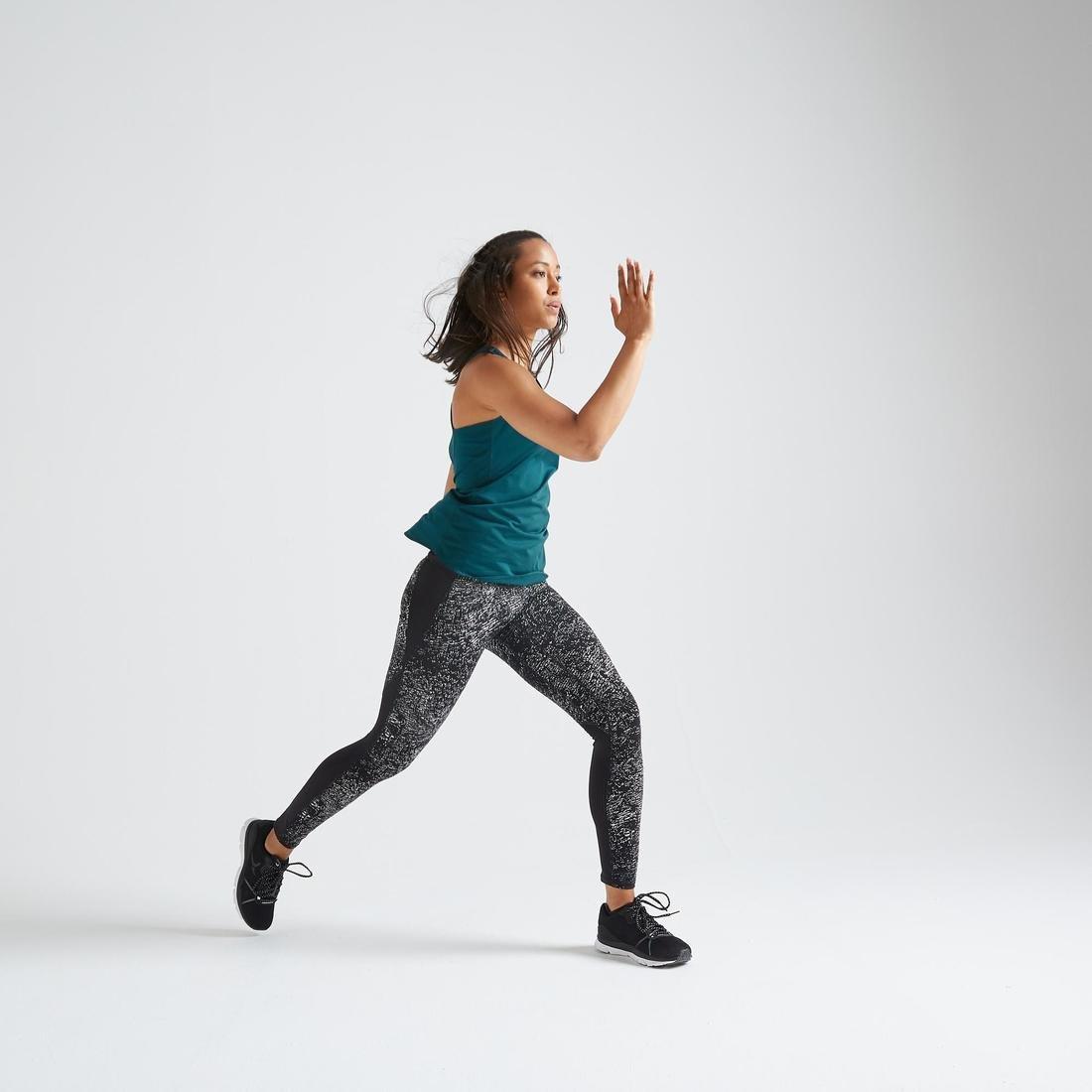Fitness High-Waisted Shaping Leggings, Asphalt Blue, No Color, large image number 4
