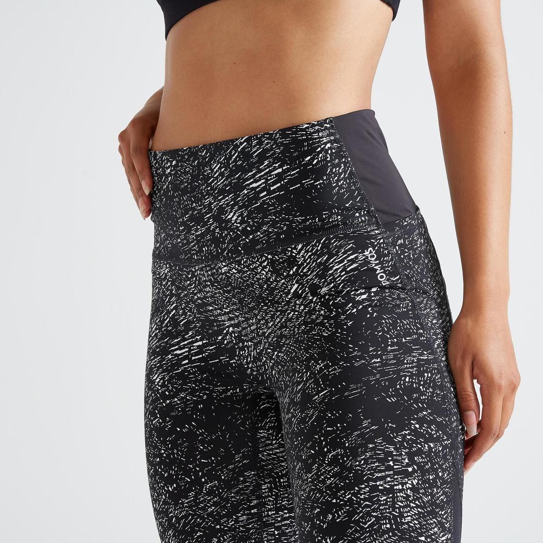 Fitness High-Waisted Shaping Leggings, Asphalt Blue, No Color, large image number 5