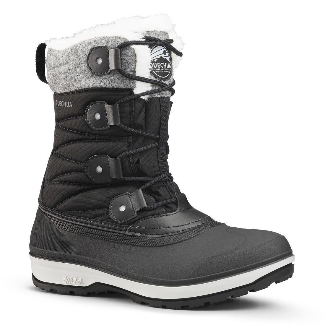 Women Warm Waterproof High Snow Boots - Sh500 X-Warm, Black, , large image number 0