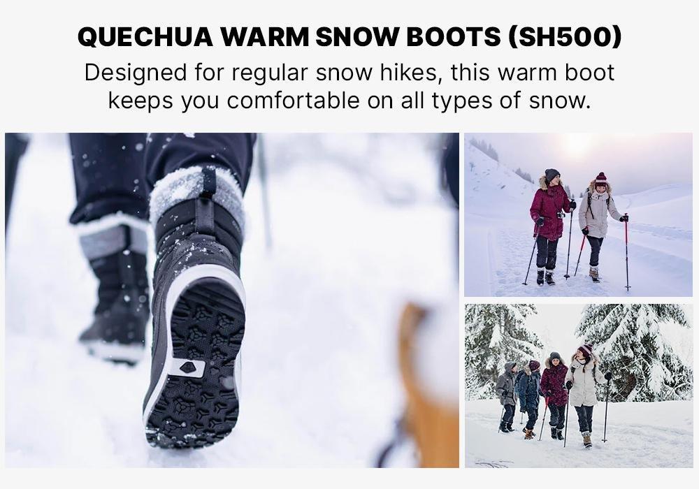 Women Warm Waterproof High Snow Boots - Sh500 X-Warm, Black, , large image number 13