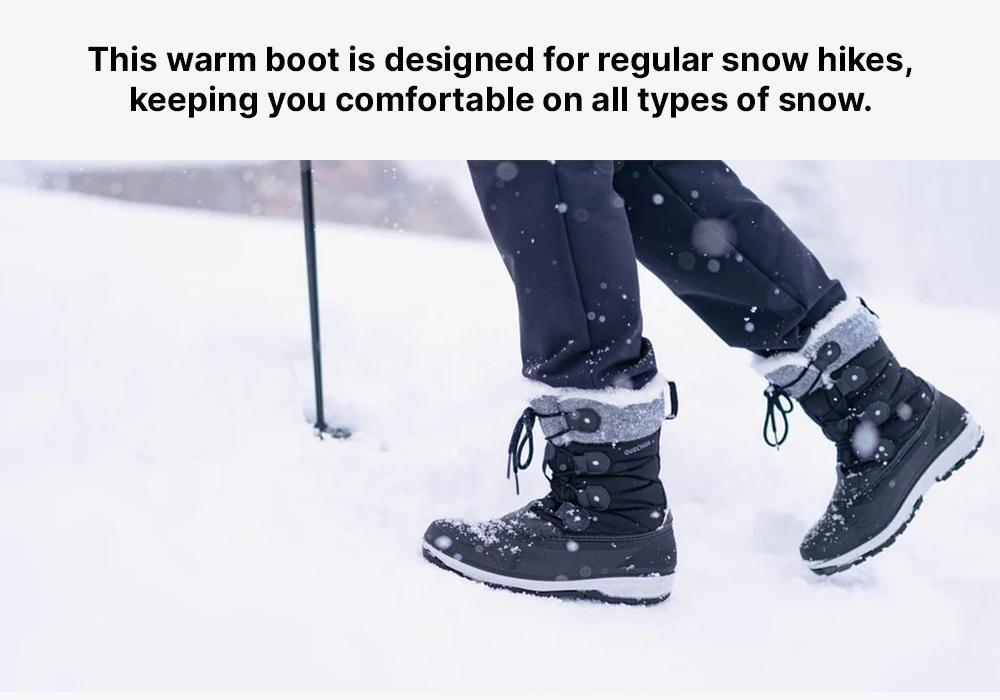 Women Warm Waterproof High Snow Boots - Sh500 X-Warm, Black, , large image number 14