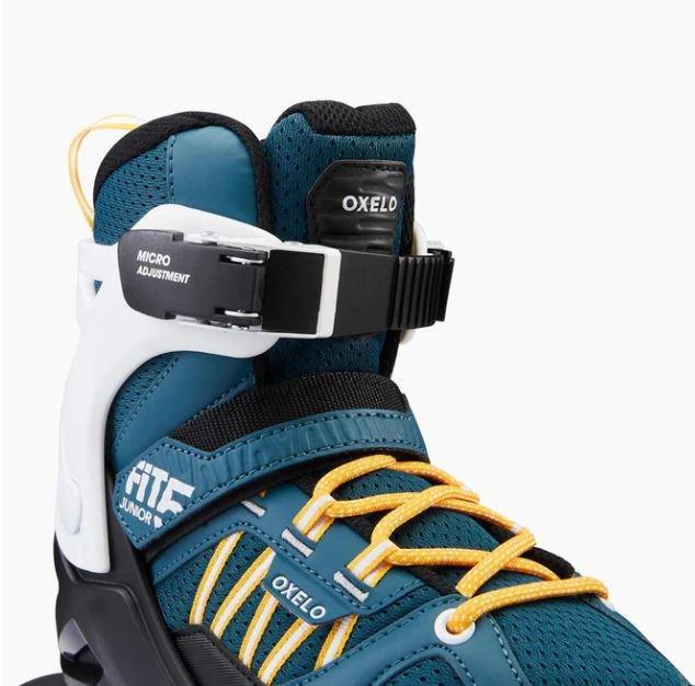 TEAL BLUE Kids' Inline Fitness Skates Fit 5 - Racing, No Color, large image number 6