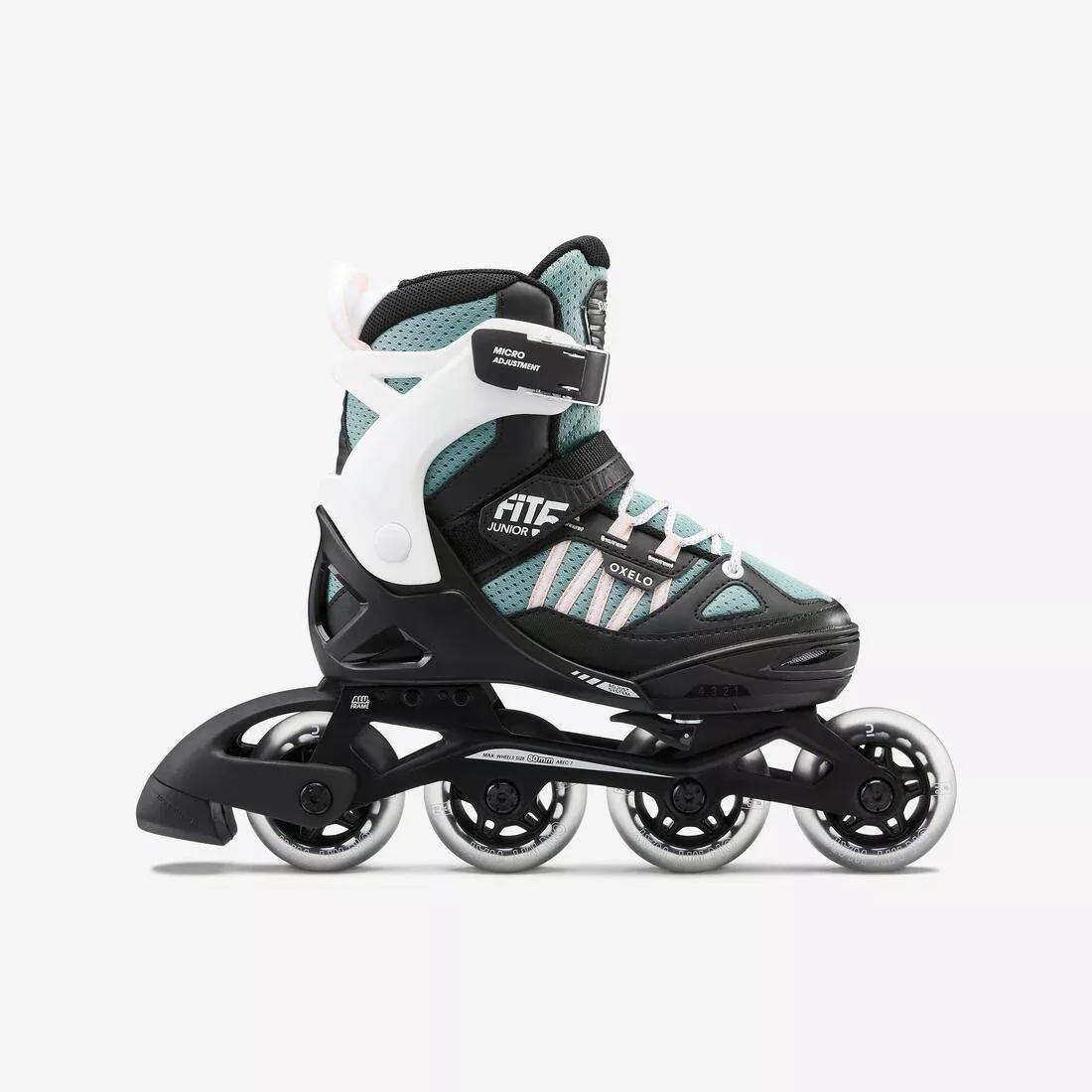 Kids Unisex Inline Fitness Skates - Fit 5 Jr, Black, , medium
