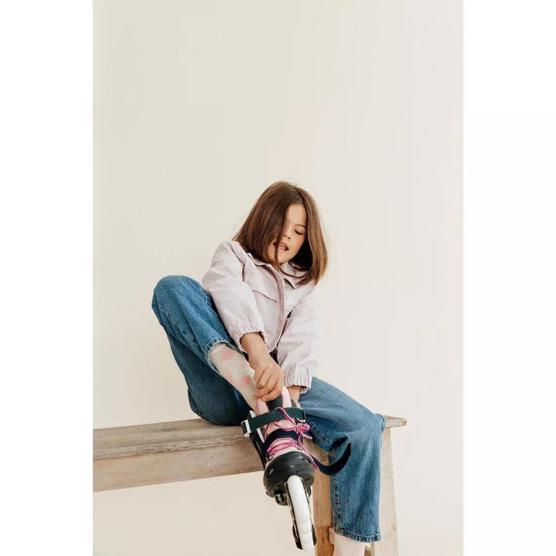 Kids Unisex Inline Fitness Skates - Fit 5 Jr, Black, No Color, medium