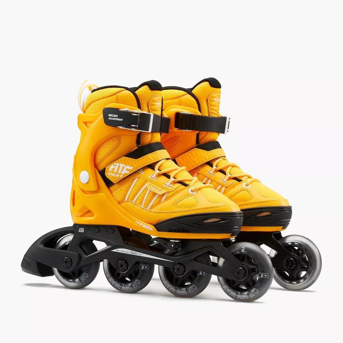 Kids Unisex Inline Fitness Skates - Fit 5 Jr, Black, , large image number 14