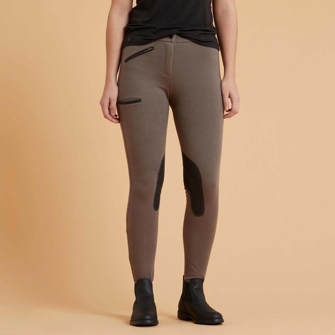 BLACK Women's Patch Horse Riding Jodhpurs 140, , large image number 2