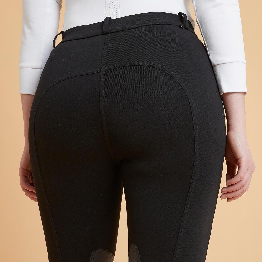 BLACK Women's Patch Horse Riding Jodhpurs 140, , large image number 4